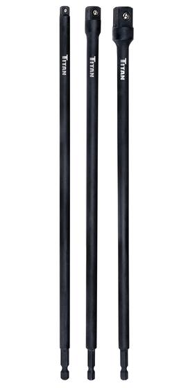 Imagem de Adaptador e Extensão de Soquete Titan 15206 - Conjunto com 3 Peças