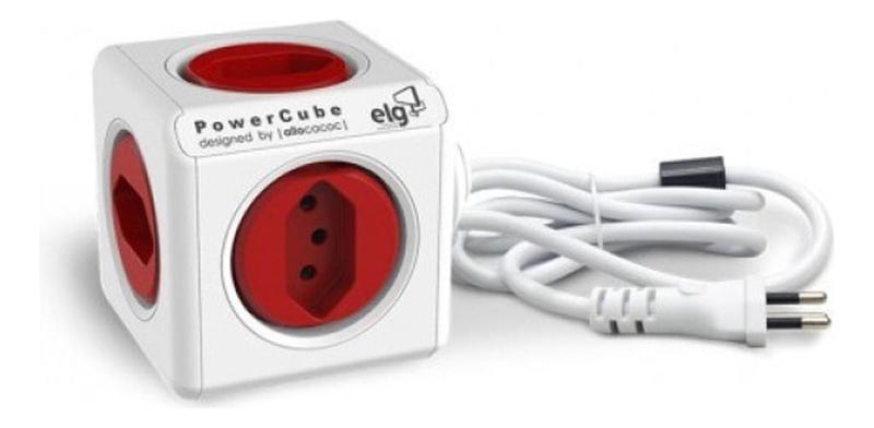 Imagem de Adaptador ELG Múltiplo Bivolt 5 Tomadas c/Extensão de 3m - PWC-X5-3M