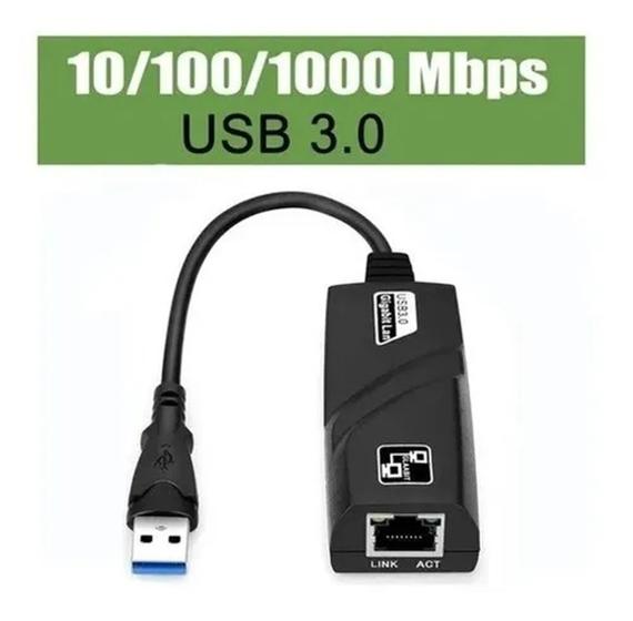 Imagem de Adaptador Ethernet Gigabit 10/100/1000 Usb 3.0 Computador e Notebook