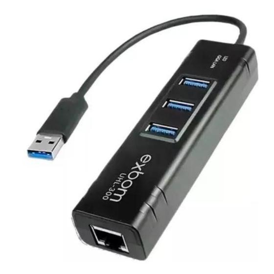 Adaptador Ethernet Gigabit Lan RJ45 + 3 Portas USB 3.0 para PC Notebook Menor preço em Adaptador Ethernet Gigabit Lan RJ45 + 3 Portas USB 3.0 para PC Notebook