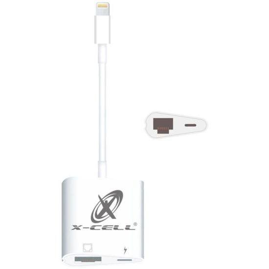 Imagem de Adaptador Ethernet Lightning RJ45 Flex Branco