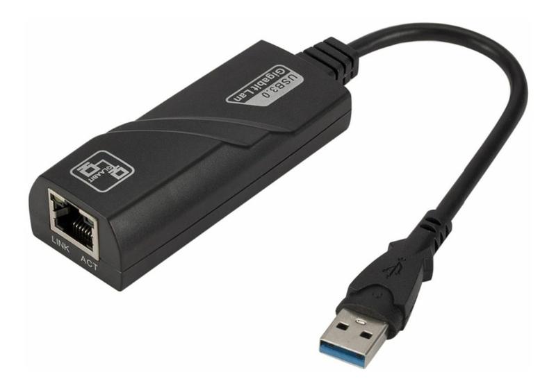 Imagem de Adaptador Ethernet Usb 3.0 Gigabit 10/100/1000 Pc Notebook