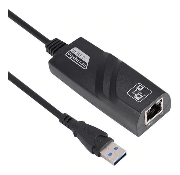 Imagem de Adaptador Ethernet Usb 3.0 Lan Rj45 Gigabit 10/100/1000mbps