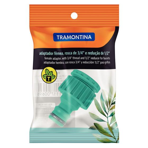 Imagem de Adaptador Fêmea Tramontina com Rosca 3/4" e Redução 1/2"  para Jardim