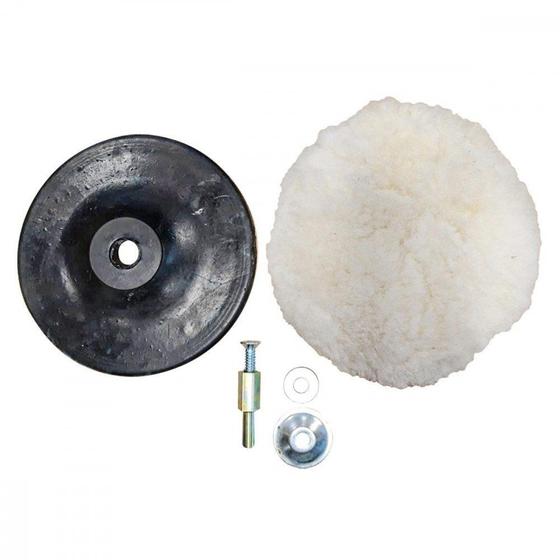 Imagem de Adaptador Haste/Flange+Disco Borracha+Boina Mil Kits - M2