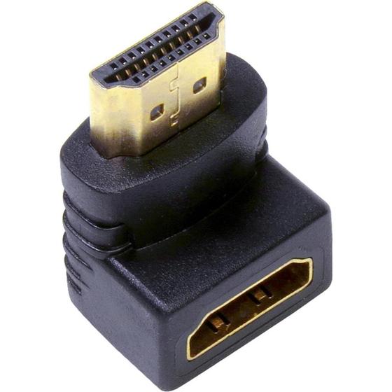 Imagem de Adaptador HDMI 90 Graus em L Macho x Fêmea 90