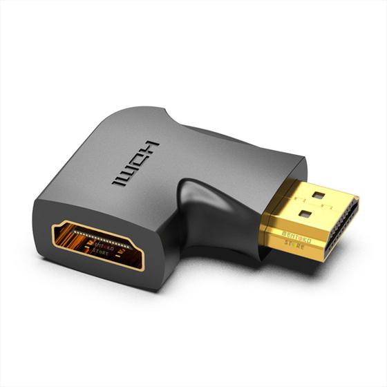 Imagem de Adaptador HDMI 90º Graus Macho Femea Curva L Tv 4K Vention