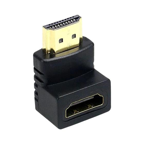 Imagem de Adaptador HDMI Ângulo Reto 90/270° - Conversor 4K para Mini/Micro HDMI