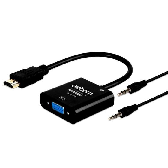 Imagem de Adaptador hdmi x vga com audio exbom