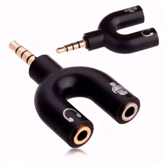 Imagem de Adaptador Headset Fone Microfone  Celular Notebook P2