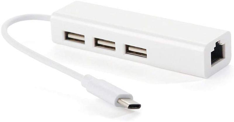 Imagem de Adaptador HUB Fast Ethernet USB 2.0 Tipo C de 3 portas