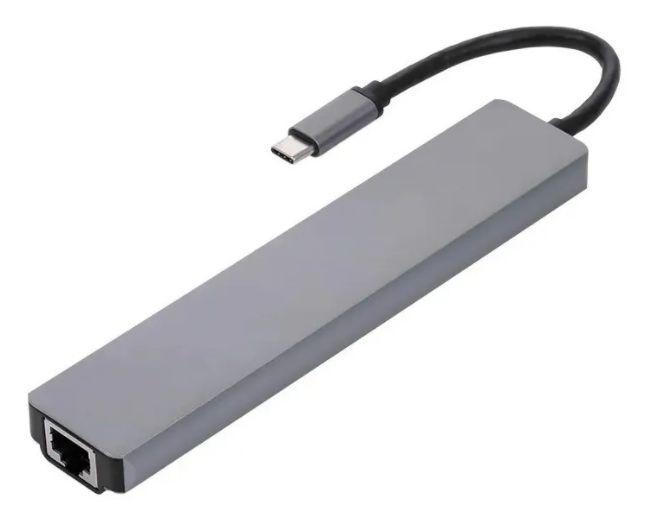 Imagem de Adaptador Hub Rede 2usb-c Hdmi