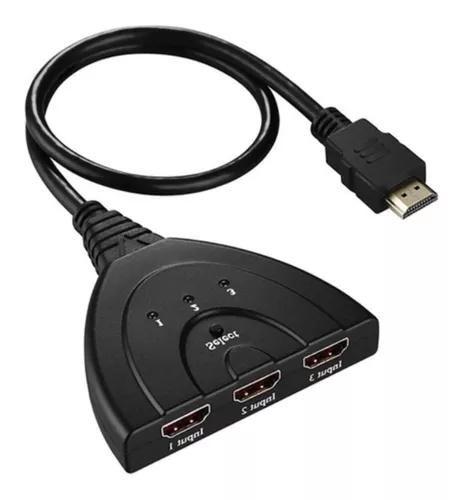 Imagem de Adaptador Hub Switch Hdmi 3x1 Splitter 4k - Full Hd 1080