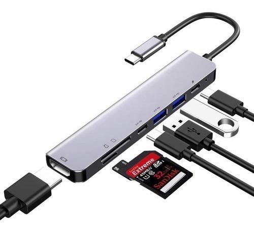 Adaptador Hub Usb-c Air M1 M2 Dex Hdmi 4k 7 Em 1 Menor preço em Adaptador Hub Usb-c Air M1 M2 Dex Hdmi 4k 7 Em 1