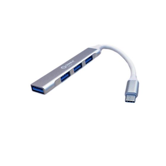 Imagem de Adaptador Hub USB OTG Type-c com 4 portas USB-A 3.0