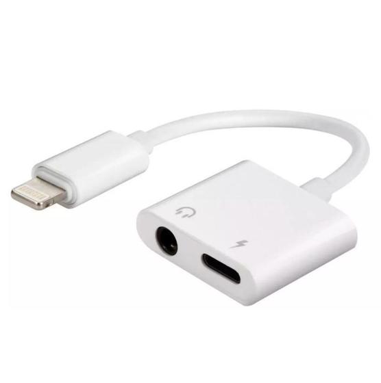 Imagem de Adaptador Lightning Femea Fone P2 3,5Mm Ios Carregamento - JS TECHNOLOGY