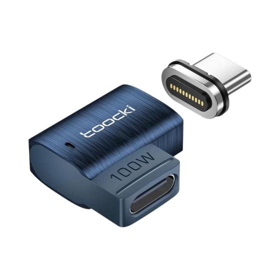 Imagem de Adaptador Magnético USB C 100W Para Conector OTG De Display LED Tipo C Para Xiaomi Huawei OnePlus LG