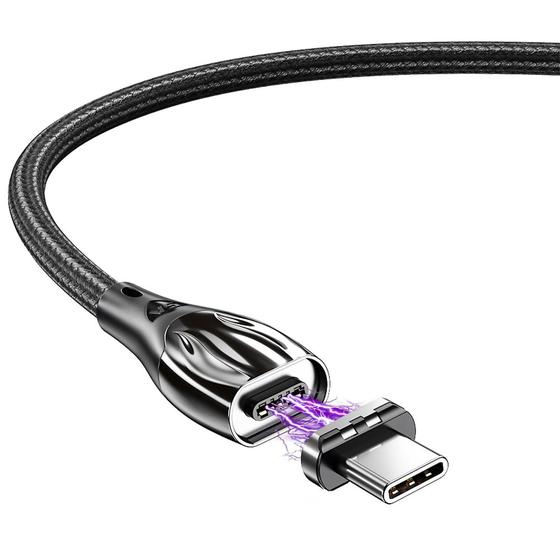 Imagem de Adaptador Magnético USB-C com Suporte PD 60W - Carga Rápida para Celulares, Laptops e Tablets