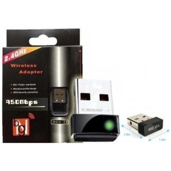 Imagem de Adaptador Nano Usb Sem Fio Wi-fi 2.4 Ghz
