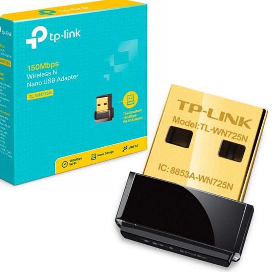 Adaptador Nano USB Wi-Fi TP-Link TL-WN725N de 150MBPS Em 2.4GHZ Menor preço em Adaptador Nano USB Wi-Fi TP-Link TL-WN725N de 150MBPS Em 2.4GHZ