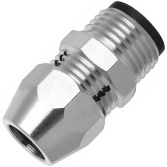 Imagem de Adaptador Niquelado Para Gas 1/2 Bsp (M) Tm 3/8 (F) Blukit