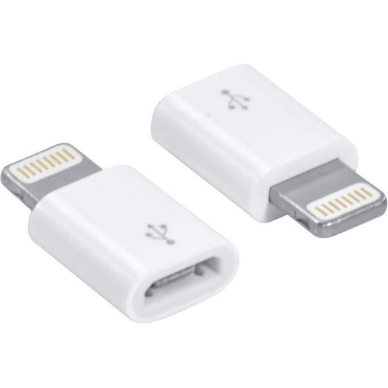 Imagem de Adaptador otg entra micro usb sai iph 8 pinos