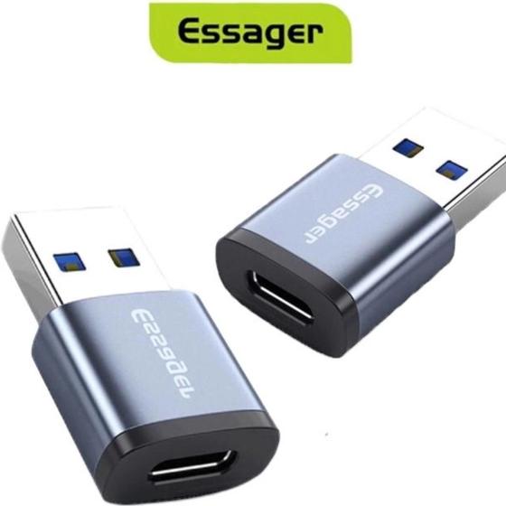 Imagem de Adaptador Otg Usb 3.1 (macho) Para Tipo-c (fêmea) Essager