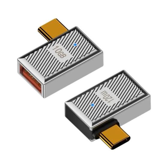 Imagem de Adaptador OTG USB Tipo C 120W - 10 Gbps - Conversor Tipo C para USB-C