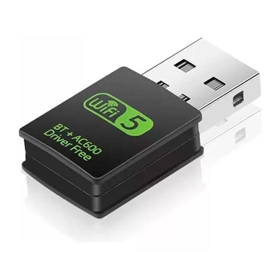 Imagem de Adaptador P/Pc Usb 2X1 Wireless Dual Band Ac600 Bluetooth