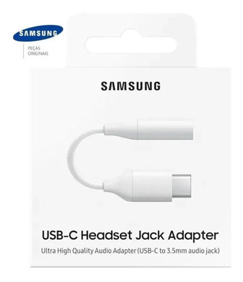Imagem de Adaptador P2 USB C Para Fone Compativel Samsung M52 5G, A53 -Branco