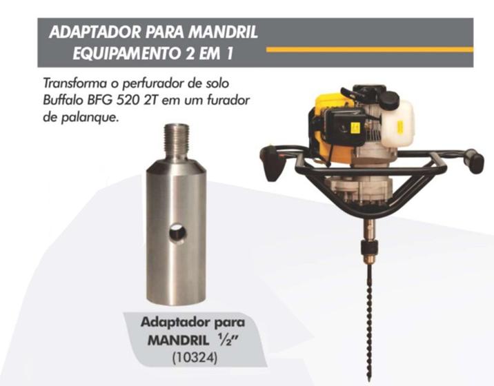 Adaptador para mandril perfurador solo 1/2 Menor preço em Adaptador para mandril perfurador solo 1/2