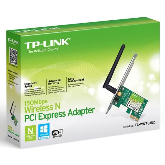 Imagem de Adaptador PCI Express Wireless N150Mbps TL-WN781ND TP-Link