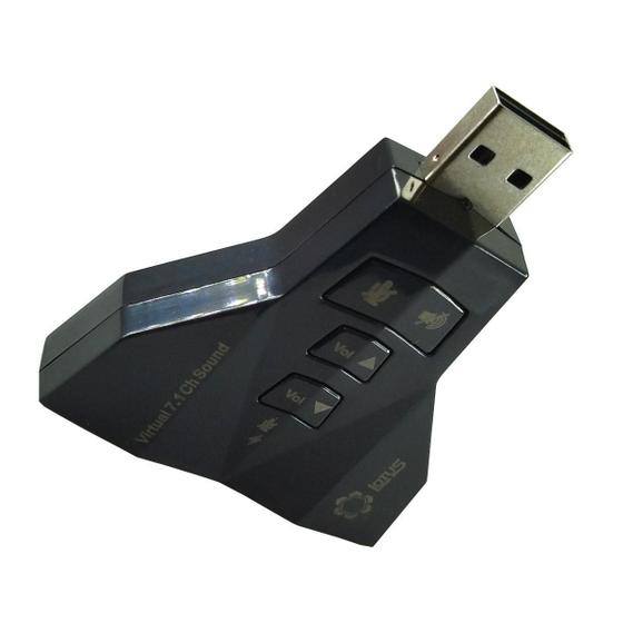 Imagem de Adaptador Placa Som Usb 7.1 Ent P2 Fone E Microfone LT-SK002