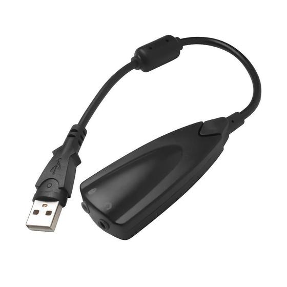 Imagem de Adaptador Placa USB de Som 7.1 Fone e Microfone