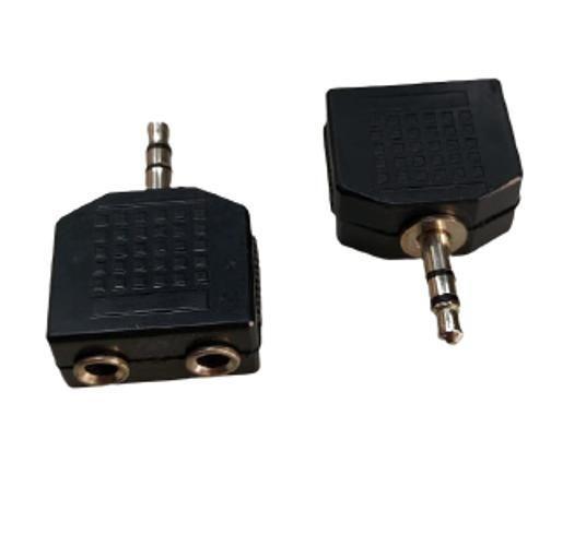 Imagem de Adaptador Plug P2 Estéreo Para 2 Fêmeas P2 Estéreo