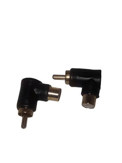 Imagem de Adaptador RCA curto 90 graus preto XSCORPION RAS-B