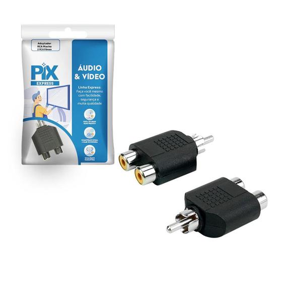 Imagem de ADAPTADOR RCA MACHO / 2x RCA FEMEA - PIX