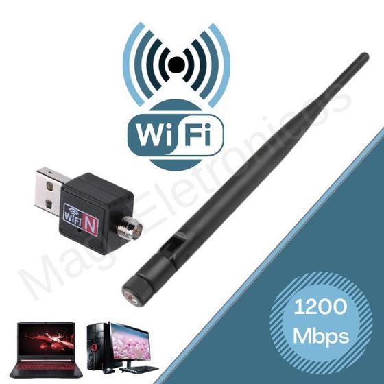 Adaptador Receptor Antena Wifi USB Wireless para PC e Notebook Menor preço em Adaptador Receptor Antena Wifi USB Wireless para PC e Notebook