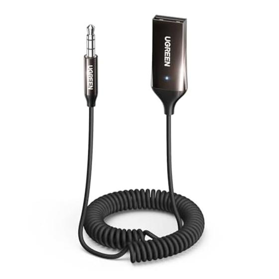 Imagem de Adaptador Receptor Bluetooth (Audio Sem Fio Para Carro) 3,5mm, Para Som Automotivo. Com Entra