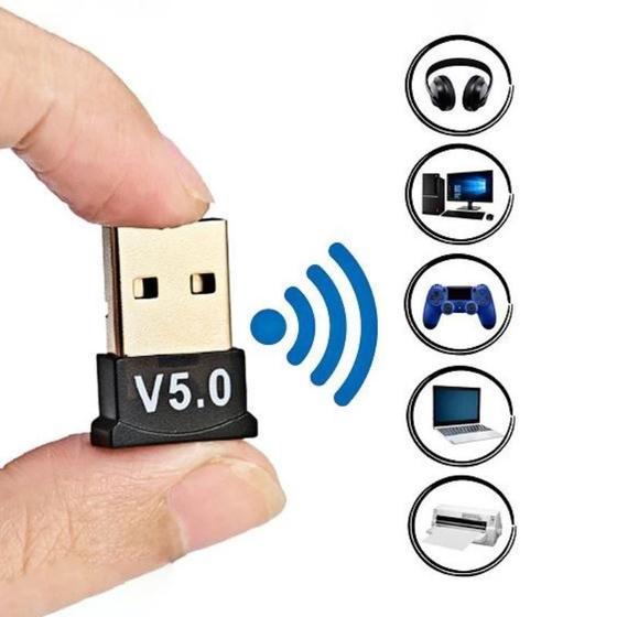 Imagem de Adaptador Sem Fio Usb Bluetooth 5.0 Receptor Transmissor Pc