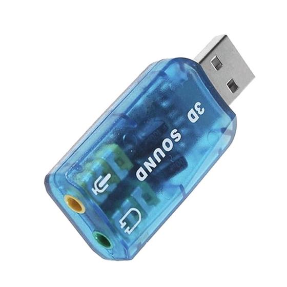 Imagem de Adaptador Som Usb Tsa, 5.1 Canais, Plug And Play, Azul Ad-01