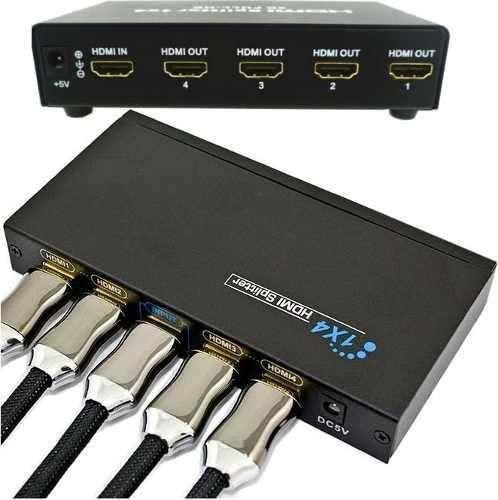 Adaptador Splitter Cabo Hdmi 1x4 Divisor Full Hd 1.4 3d Duplicador tranforma 1 em 4 Menor preço em Adaptador Splitter Cabo Hdmi 1x4 Divisor Full Hd 1.4 3d Duplicador tranforma 1 em 4