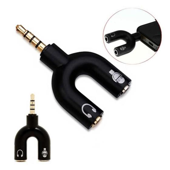 Imagem de Adaptador Splitter P3 Headset Fone Microfone P2 X P3 Audio