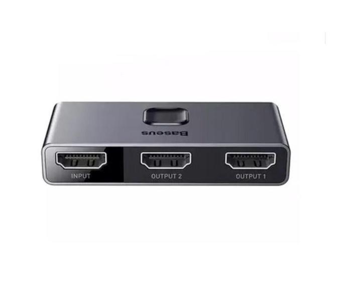 Adaptador Switcher Baseus Hdmi 1x2 Divisor 4k 3d 60hz Com Seletor Bi-direcional Menor preço em Adaptador Switcher Baseus Hdmi 1x2 Divisor 4k 3d 60hz Com Seletor Bi-direcional