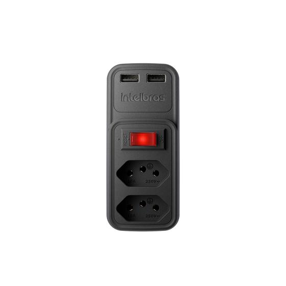 Adaptador Tomada Dupla Usb Carregador Intelbras Eac 202 Extensão Elétrica Bivolt Preto Menor preço em Adaptador Tomada Dupla Usb Carregador Intelbras Eac 202 Extensão Elétrica Bivolt Preto