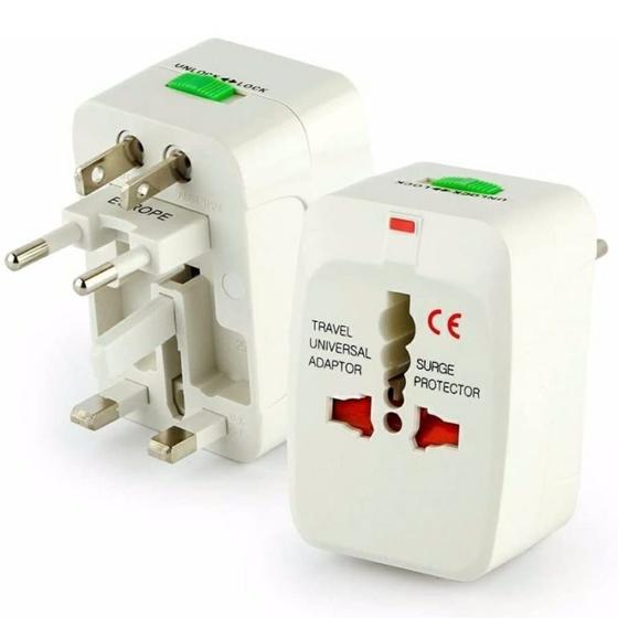 Adaptador Tomada Universal Internacional Viagem padrão mais 150 países Menor preço em Adaptador Tomada Universal Internacional Viagem padrão mais 150 países