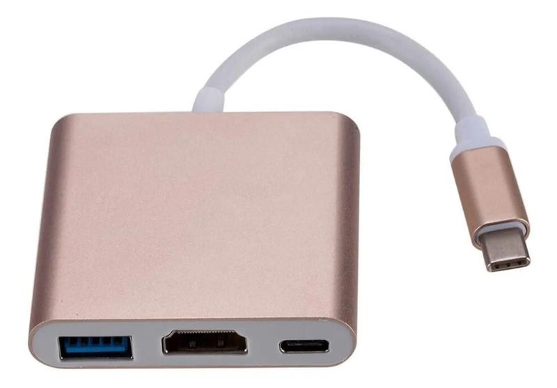 Imagem de Adaptador Type-C Para Usb 3.0 Hdmi Type-C