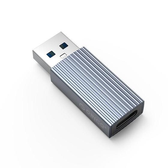 Imagem de Adaptador Usb 3.0 Para Tipo C 3.1 Ah-Ac10 Cinza