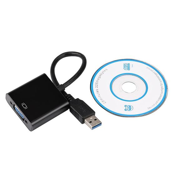 Imagem de Adaptador USB 3.0 para VGA - Conversor de Vídeo para Placas Gráficas Externas (Win 7/8/10) - 1080p