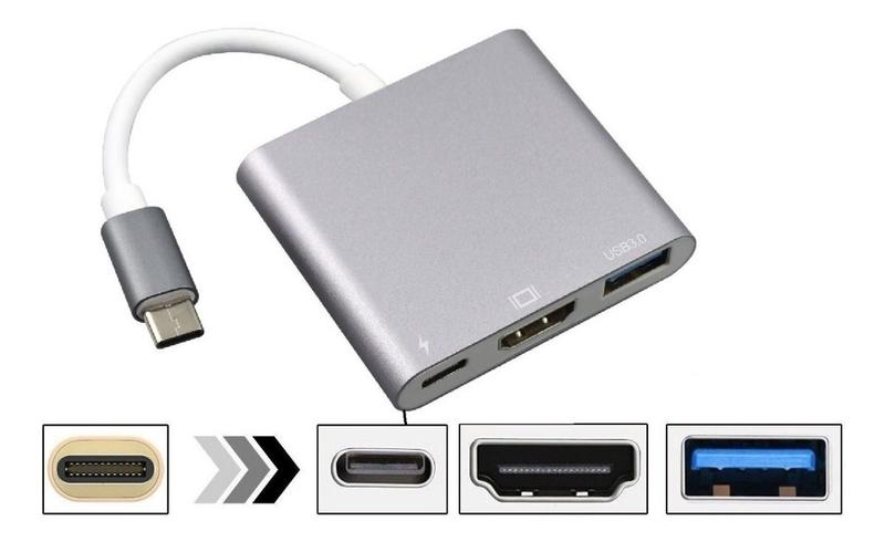 Imagem de Adaptador USB 3.1 Tipo-C para HDMI / USB 3.0